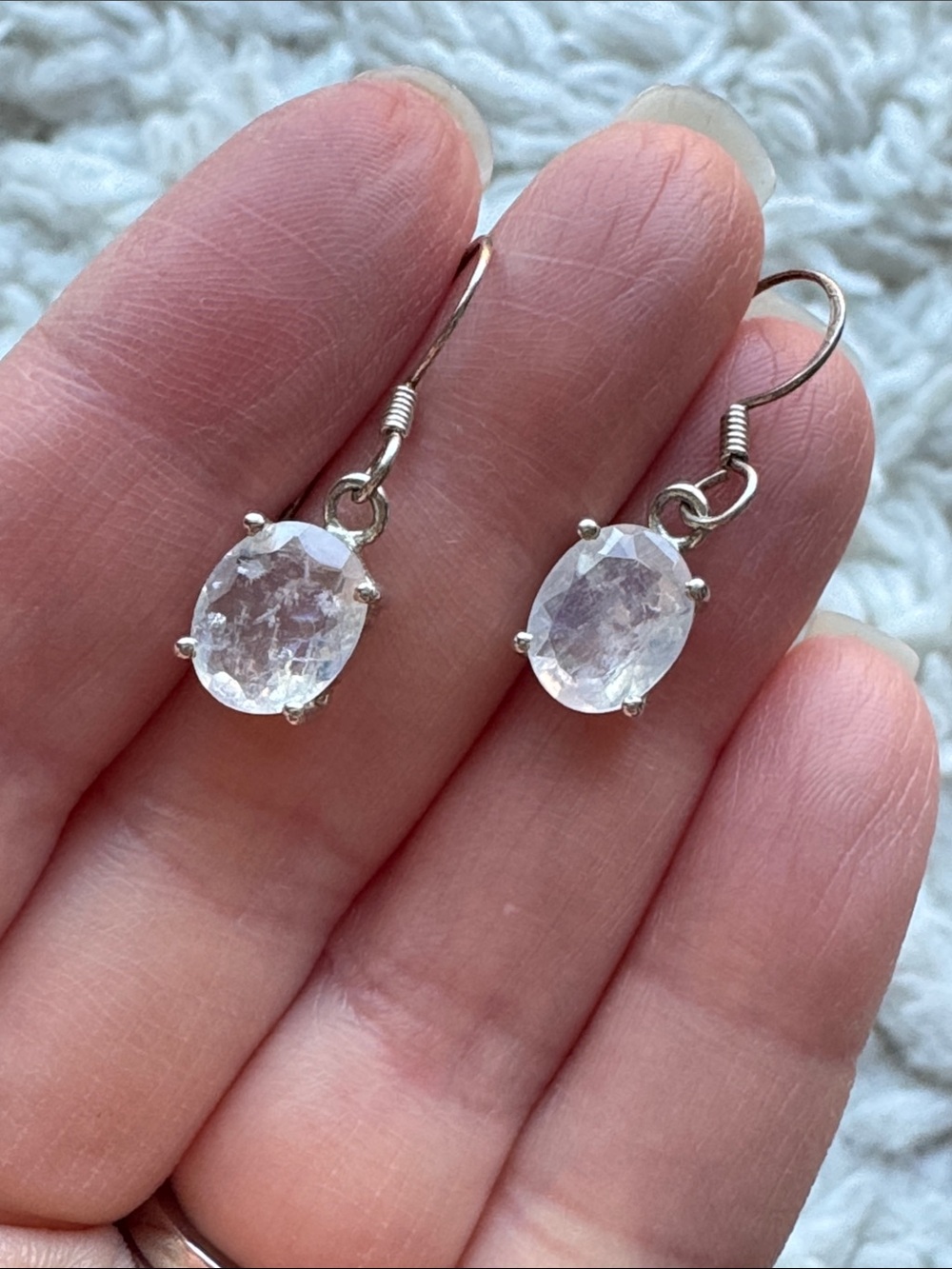Sterling Silver Moonstone Earrings